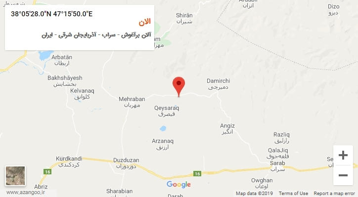 روستای الان بر روی نقشه