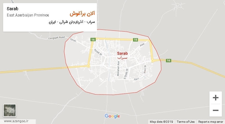 دهستان آلان برآغوش بر روی نقشه