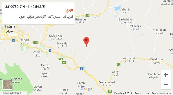 روستای الانق بر روی نقشه