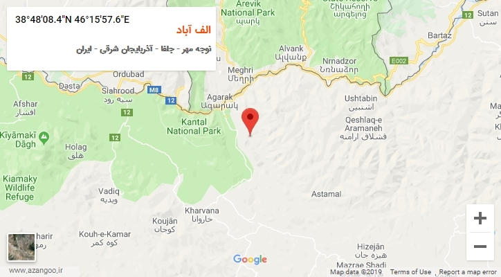 روستای الف آباد بر روی نقشه
