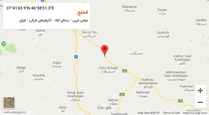 روستای الخلج بر روی نقشه
