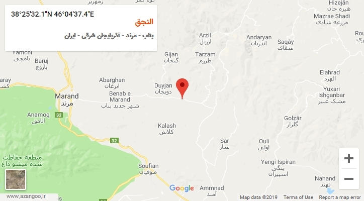 روستای النجق بر روی نقشه