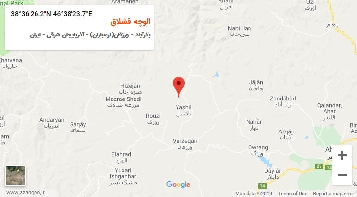 روستای الوچه قشلاق بر روی نقشه