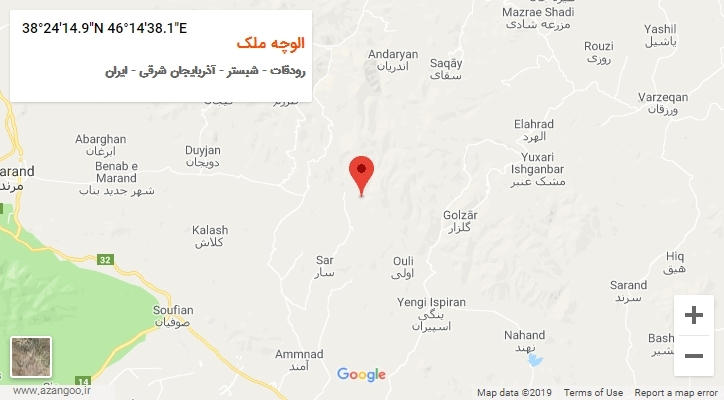 روستای الوچه ملک بر روی نقشه