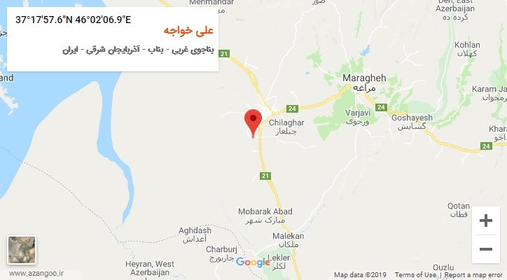 روستای علی خواجه بر روی نقشه