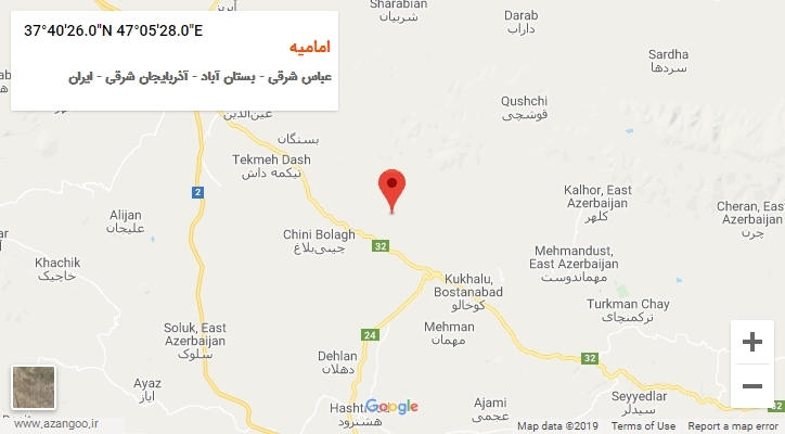 روستای امامیه بر روی نقشه