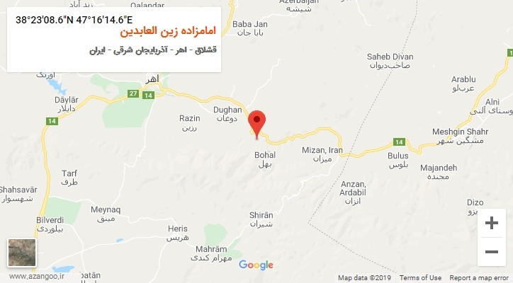 روستای امامزاده زین العابدین بر روی نقشه