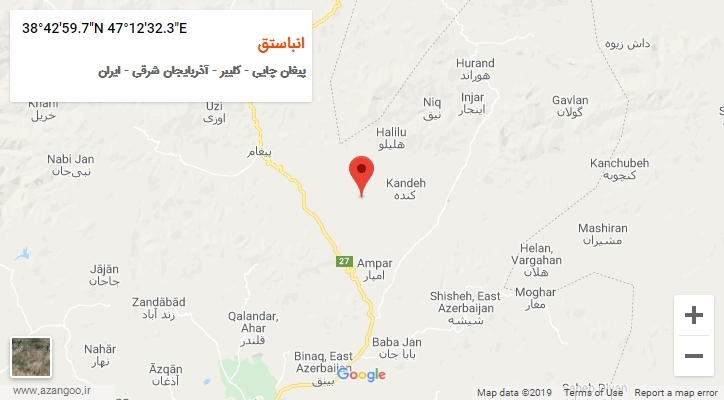 روستای انباستق بر روی نقشه