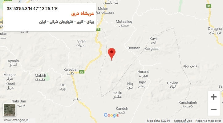 روستای عربشاه درق بر روی نقشه