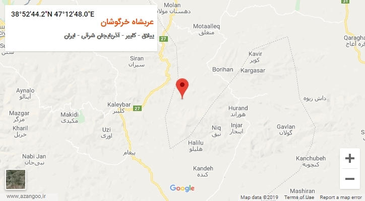 روستای عربشاه خرگوشان بر روی نقشه