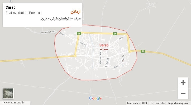 دهستان اردلان بر روی نقشه