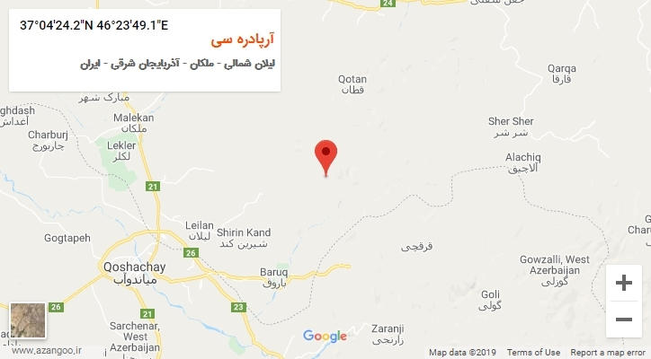 روستای آرپادره سی بر روی نقشه