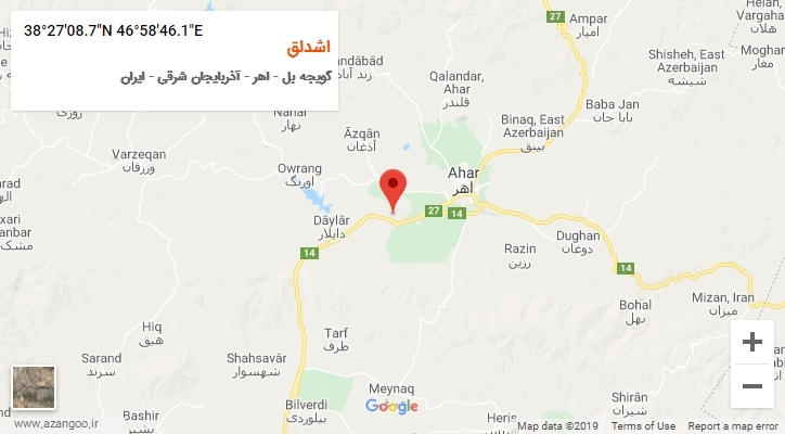 روستای اشدلق بر روی نقشه