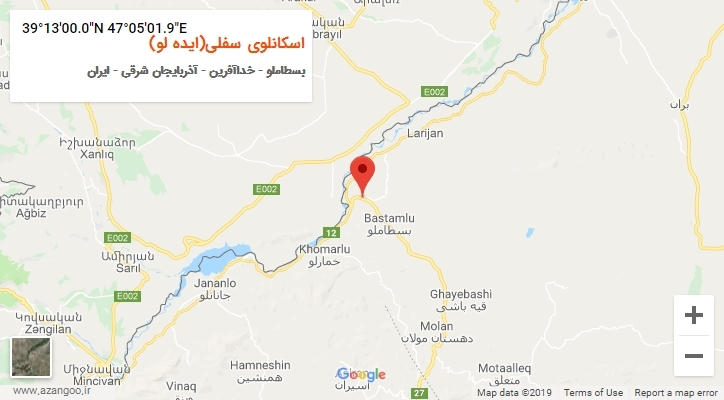 روستای اسکانلوی سفلی(ایده لو) بر روی نقشه