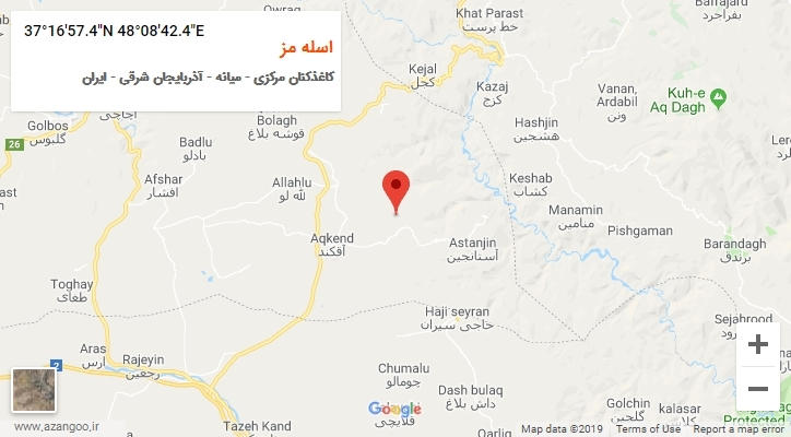 روستای اسله مز بر روی نقشه