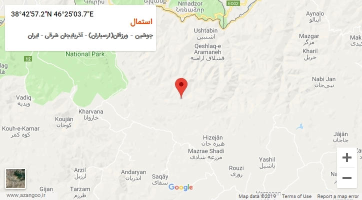 روستای استمال بر روی نقشه