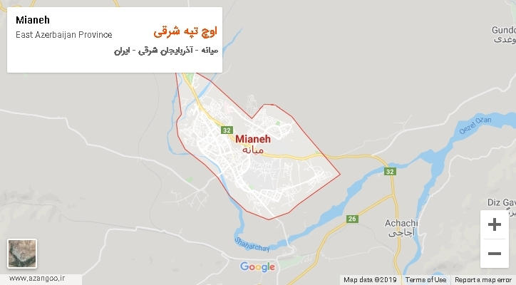 دهستان اوچ تپه شرقی بر روی نقشه