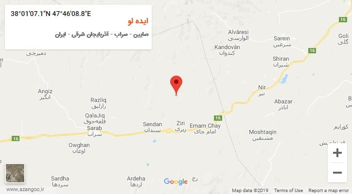 روستای ایده لو بر روی نقشه