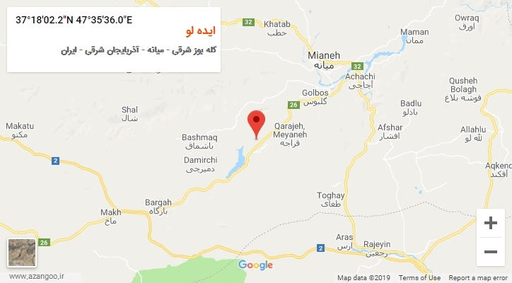 روستای ایده لو بر روی نقشه
