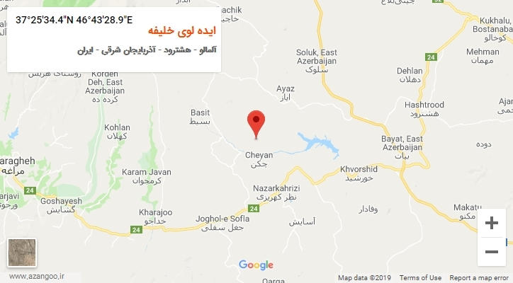 روستای ایده لوی خلیفه بر روی نقشه