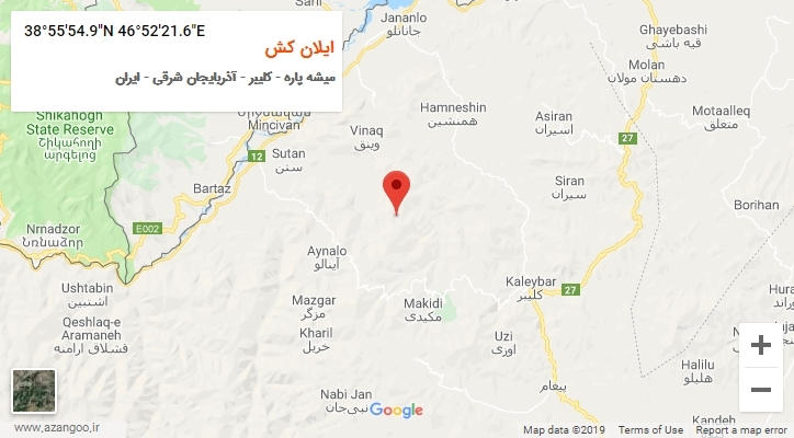 روستای ایلان کش بر روی نقشه