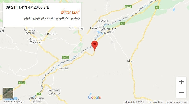 روستای ایری بوجاق بر روی نقشه