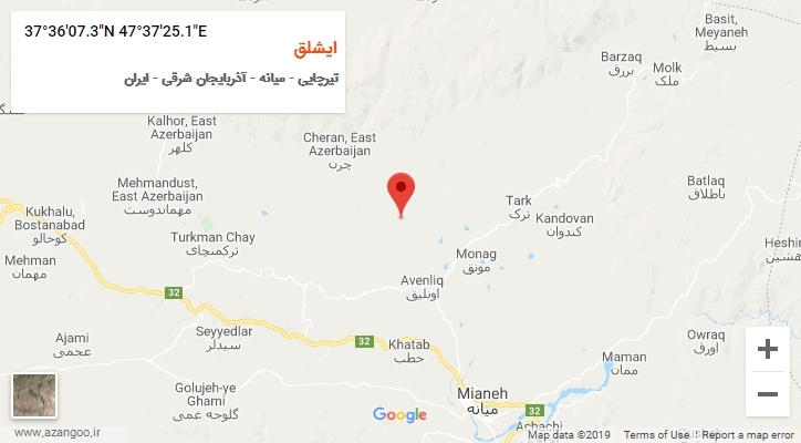 روستای ایشلق بر روی نقشه