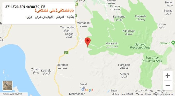 روستای باباقشلاقی(علی قشلاقی) بر روی نقشه