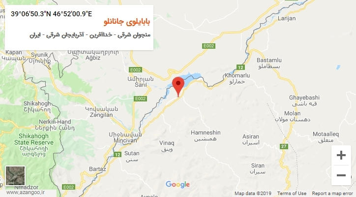 روستای بابایلوی جانانلو بر روی نقشه