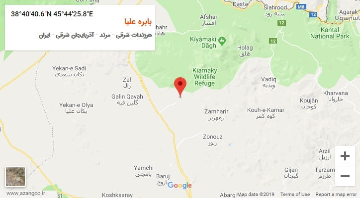 روستای بابره علیا بر روی نقشه
