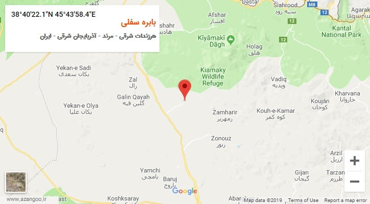 روستای بابره سفلی بر روی نقشه