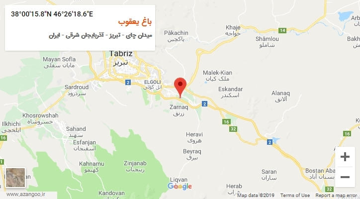 روستای باغ یعقوب بر روی نقشه