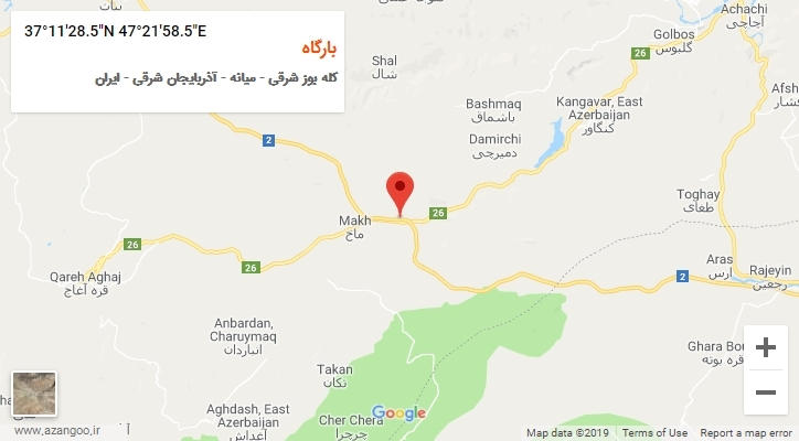 روستای بارگاه بر روی نقشه