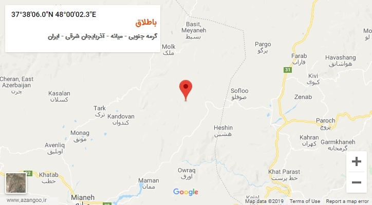روستای باطلاق بر روی نقشه
