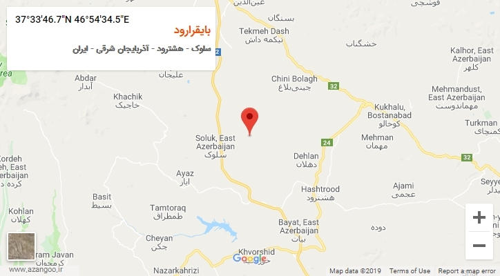 روستای بایقرارود بر روی نقشه