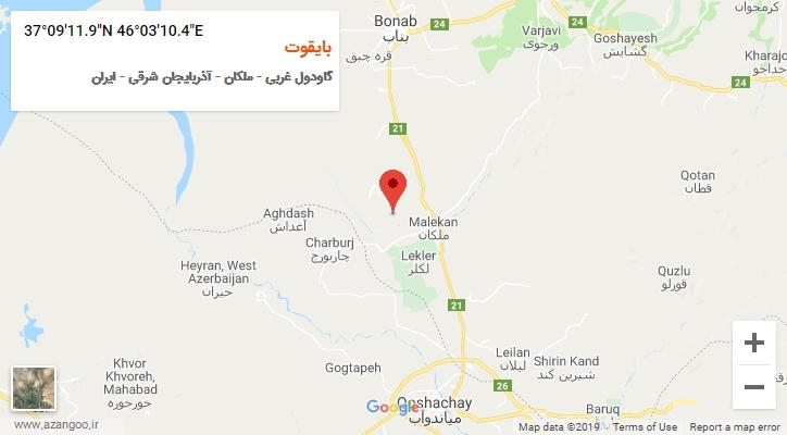 روستای بایقوت بر روی نقشه