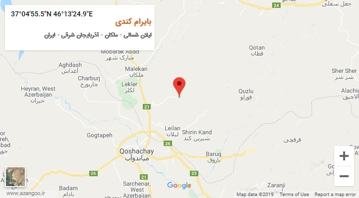 روستای بایرام کندی بر روی نقشه