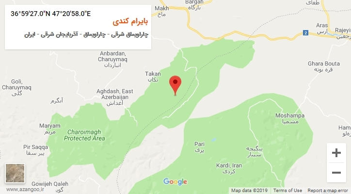 روستای بایرام کندی بر روی نقشه