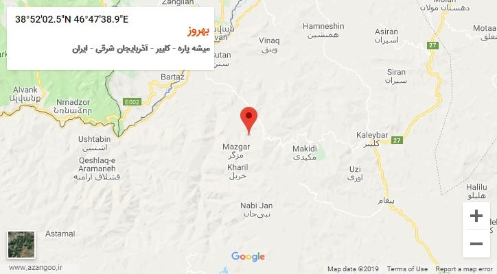 روستای بهروز بر روی نقشه