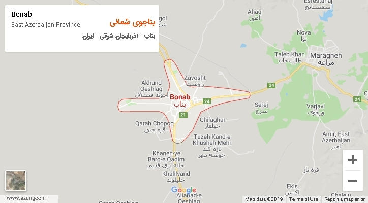دهستان بناجوی شمالی بر روی نقشه