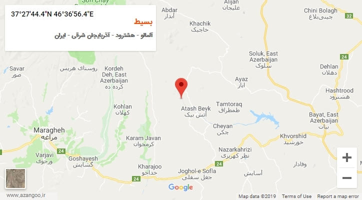 روستای بسیط بر روی نقشه