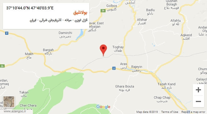 روستای بولانلیق بر روی نقشه