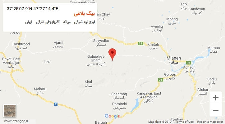 روستای بیگ بلاغی بر روی نقشه
