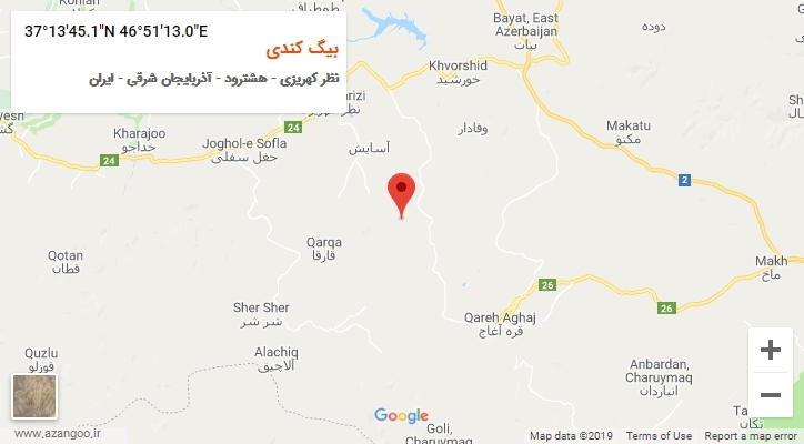 روستای بیگ کندی بر روی نقشه