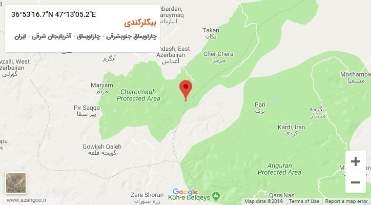 روستای بیگلرکندی بر روی نقشه