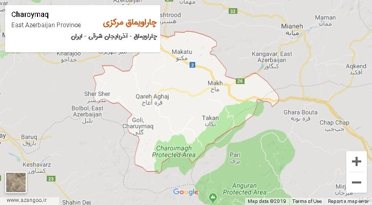 دهستان چاراویماق مرکزی بر روی نقشه