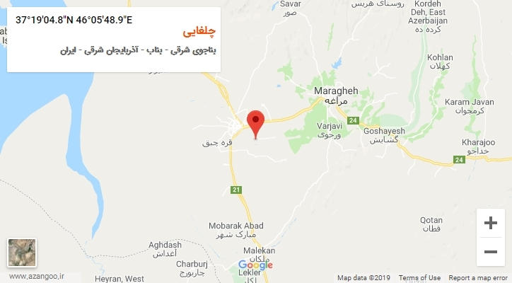 روستای چلغایی بر روی نقشه