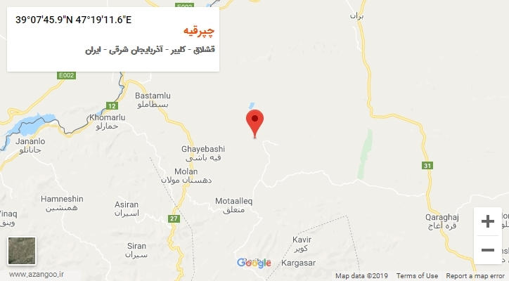 روستای چپرقیه بر روی نقشه