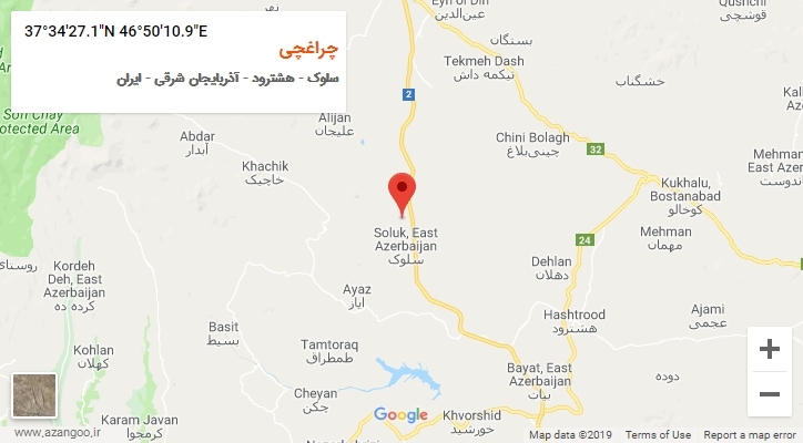 روستای چراغچی بر روی نقشه