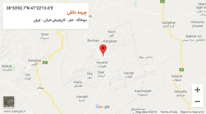 روستای چرمه داش بر روی نقشه